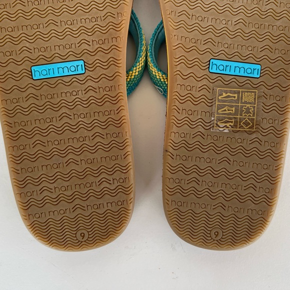 Hari Mari NWT Scouts Breeze Brown Flip Flop Sandals in Aqua Blue Breeze, size 9 - Picture 11 of 11
